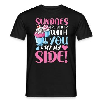 Sundaes Are Better With You By My Side - Männer T-Shirt - Schwarz - Vorne - AI Model Male 178 light (178cm)