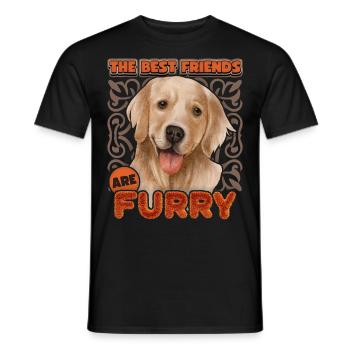 Goldener Retriever, Golden-Retriever Hund Spruch - Männer T-Shirt - Schwarz - Vorne - AI Model Male 178 light (178cm)