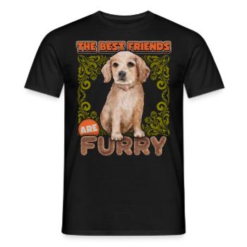 Vintage Cocker Spaniel Welpe, Hund, Spruch - Männer T-Shirt - Schwarz - Vorne - AI Model Male 178 light (178cm)
