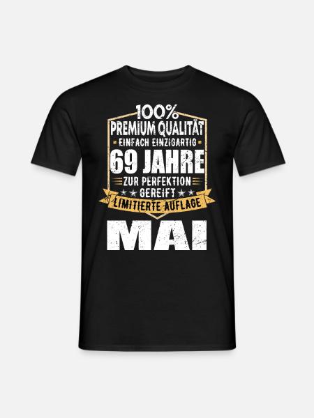 69. Geburtstag Mai Jahrgang 1954 Vintage - Männer T-Shirt - Schwarz