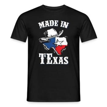 Texas - Men's T-Shirt - black - Front - AI Model Male 178 light (178cm)