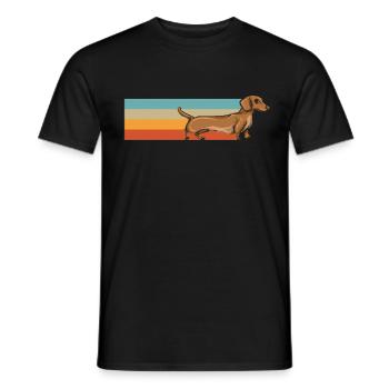 Teckel Cadeau Dixie Viennese Doxie Teckel - T-shirt homme - noir - Devant - AI Model Male 178 light (178cm)