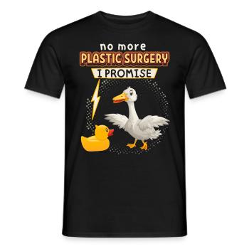 Comic Ente, Gummiente, lustiger Spruch - Männer T-Shirt - Schwarz - Vorne - AI Model Male 178 light (178cm)