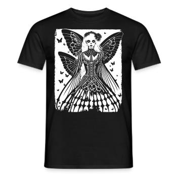 Fairycore Aesthetics Skeleton Fairy Goth Gothic G - Men's T-Shirt - black - Front - AI Model Male 178 light (178cm)