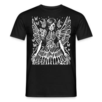 Fairycore Aesthetics Skeleton Fairy Goth Gothic G - Men's T-Shirt - black - Front - AI Model Male 178 light (178cm)