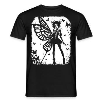 Fairycore Aesthetics Skeleton Fairy Goth Gothic G - Men's T-Shirt - black - Front - AI Model Male 178 light (178cm)