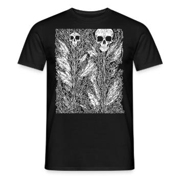 Renards Fleur de cerisier japonais Kitsune Renard - T-shirt homme - noir - Devant - AI Model Male 178 light (178cm)