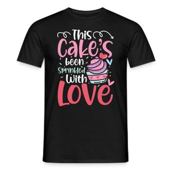 This Cake's Been Sprinkled With Love - Männer T-Shirt - Schwarz - Vorne - AI Model Male 178 light (178cm)