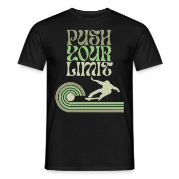 Skater Skating Skateboard Slogan - Men's T-Shirt - black - Front - AI Model Male 178 light (178cm)