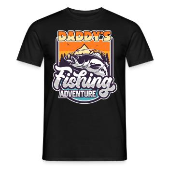 Fishing, Fishing, Fishing, Adventure, Daddy Saying - Men's T-Shirt - black - Front - AI Model Male 178 light (178cm)