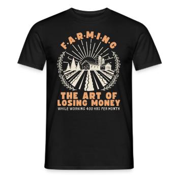 Agriculteur, agriculteur, ferme, dicton sarcastique - T-shirt homme - noir - Devant - AI Model Male 178 light (178cm)