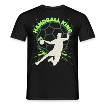 Handball, Handballspieler, Sport-Motiv Spruch - Männer T-Shirt - Schwarz - Vorne - AI Model Male 178 light (178cm)