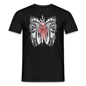 Gothic skull negative style art - Men's T-Shirt - black - Front - AI Model Male 178 light (178cm)