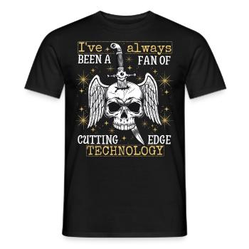 Vintage Totenkopf mit Dolch, lustiger Spruch - Männer T-Shirt - Schwarz - Vorne - AI Model Male 178 light (178cm)