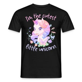 Kawaii Unicorn, Unicorn Girl, Saying - Men's T-Shirt - black - Front - AI Model Male 178 light (178cm)