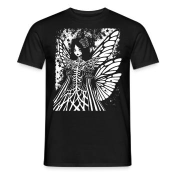 Fairycore Aesthetics Skeleton Fairy Goth Gothic G - Men's T-Shirt - black - Front - AI Model Male 178 light (178cm)