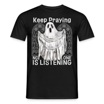 Unheimlicher Geist, Gespenst Gothic Spruch - Männer T-Shirt - Schwarz - Vorne - AI Model Male 178 light (178cm)