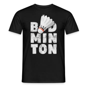 Federball, Federballspiel, Badminton Game, Spruch - Männer T-Shirt - Schwarz - Vorne - AI Model Male 178 light (178cm)