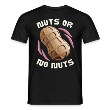 Erdnüsse, 3D Stil, lustiger Spruch Nuts-Or-No-Nuts - Männer T-Shirt - Schwarz - Vorne - AI Model Male 178 light (178cm)