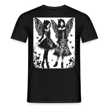 Fairycore Ästhetik Grunge Skelett Fee Goth G - Männer T-Shirt - Schwarz - Vorne - AI Model Male 178 light (178cm)