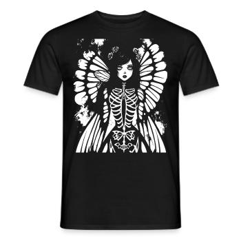 Fairycore Aesthetics Skeleton Fairy Goth Gothic G - Men's T-Shirt - black - Front - AI Model Male 178 light (178cm)