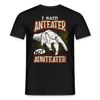 Ameisenbär Anteater lustiger Spruch für Tante, Pun - Männer T-Shirt - Schwarz - Vorne - AI Model Male 178 light (178cm)