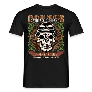 Crâne de motocycliste, crâne, motard Dicton - T-shirt homme - noir - Devant - AI Model Male 178 light (178cm)