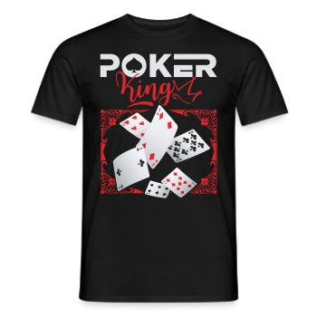 Roi du poker, Dicton de poker, Champion de poker - T-shirt homme - noir - Devant - AI Model Male 178 light (178cm)