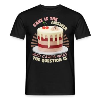 Torte, Bäcker, Kuchen backen lustiger Spruch - Männer T-Shirt - Schwarz - Vorne - AI Model Male 178 light (178cm)