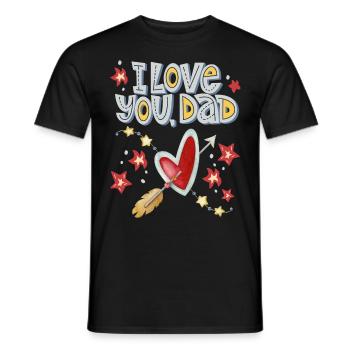 Father, Father's Day, Daddy-Daddy, Dad-Daddy Saying - Men's T-Shirt - black - Front - AI Model Male 178 light (178cm)