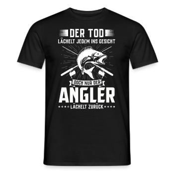 Angeln Fishing Fisher Angelrute Karpfen Rute Fisch - Männer T-Shirt - Schwarz - Vorne - AI Model Male 178 light (178cm)