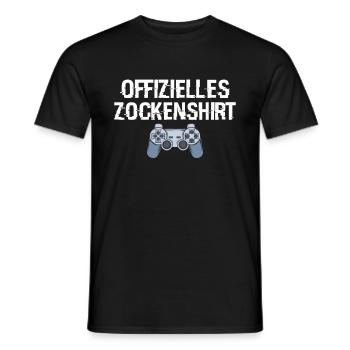 Zocken - Männer T-Shirt - Schwarz - Vorne - AI Model Male 178 light (178cm)