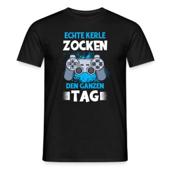 Zocker Geschenk Junge Gamer Controller Zocken - Männer T-Shirt - Schwarz - Vorne - AI Model Male 178 light (178cm)