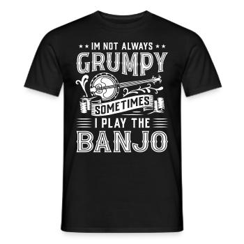 Banjo - Männer T-Shirt - Schwarz - Vorne - AI Model Male 178 light (178cm)
