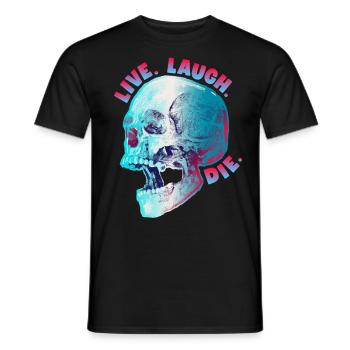 Drôle de crâne, dicton morbide, design de motard - T-shirt homme - noir - Devant - AI Model Male 178 light (178cm)