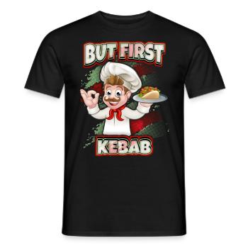 Lustiger Kebab Spruch, Kebab Chef, Döner Kebap - Männer T-Shirt - Schwarz - Vorne - AI Model Male 178 light (178cm)