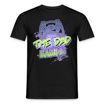 Gaming-Dad, lustiger Spruch - Männer T-Shirt - Schwarz - Vorne - AI Model Male 178 light (178cm)