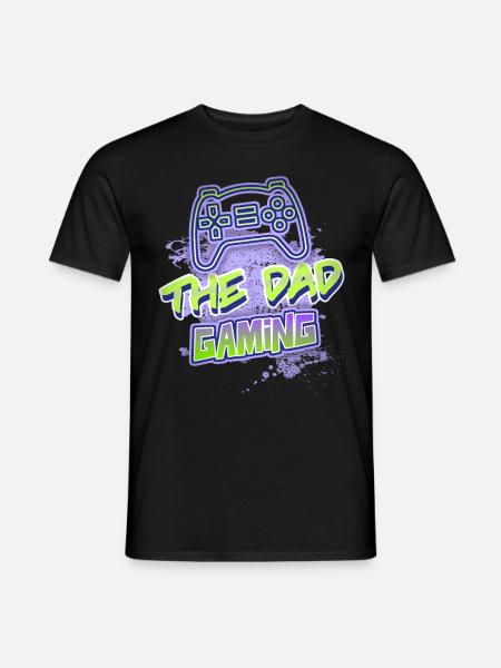 Gaming dad, funny saying - Men's T-Shirt - black