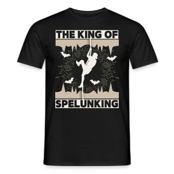 Spelunking, spéléologue spéléologie, disant - T-shirt homme - noir - Devant - AI Model Male 178 light (178cm)