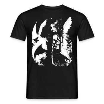 Fairycore Aesthetics Skeleton Fairy Goth Gothic G - Men's T-Shirt - black - Front - AI Model Male 178 light (178cm)