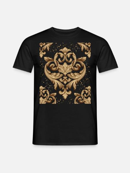 Barock, Barock-Design, Baroque Boho-Ornament - Männer T-Shirt - Schwarz