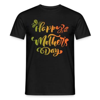 Happy Mother's Day, Mother's Day, Typography - Men's T-Shirt - black - Front - AI Model Male 178 light (178cm)