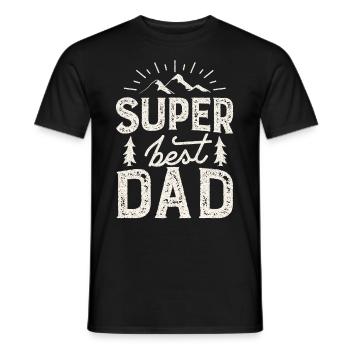 Super-best-papa, drôle de dicton vintage de la fête des pères - T-shirt homme - noir - Devant - AI Model Male 178 light (178cm)