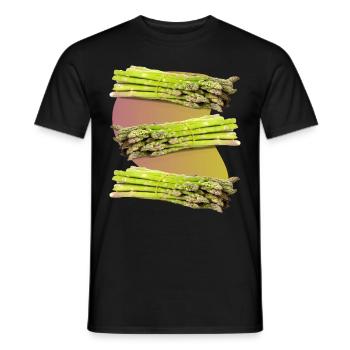 Spargel, grüner Spargel - Männer T-Shirt - Schwarz - Vorne - AI Model Male 178 light (178cm)