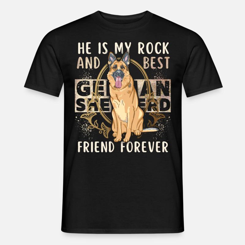 Deutscher Schäferhund, lustiger Spruch, Rassehund - Männer T-Shirt - Schwarz