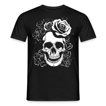 Horror Schädel Schädel Kunst Totenkopf Gothic Heavy Metal - Männer T-Shirt - Schwarz - Vorne - AI Model Male 178 light (178cm)