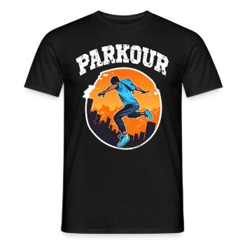Parkour Le Parcour Freerunning Extremsport - Männer T-Shirt - Schwarz - Vorne - AI Model Male 178 light (178cm)