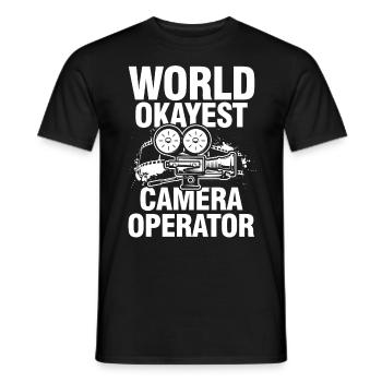 World Okayest Camera Operator - Männer T-Shirt - Schwarz - Vorne - AI Model Male 178 light (178cm)