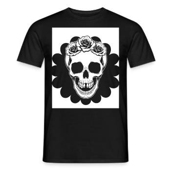 Horreur Crâne Crâne Art Crâne Gothique Heavy Metal - T-shirt homme - noir - Devant - AI Model Male 178 light (178cm)