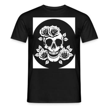 Horreur Crâne Crâne Art Crâne Gothique Heavy Metal - T-shirt homme - noir - Devant - AI Model Male 178 light (178cm)